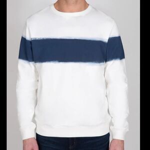 Slate & Stone Stripe Crewneck Pullover Sweatshirt Size Medium